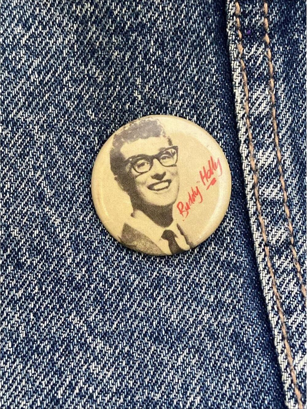 Buddy Holly Vintage Button Pin Badge Pinback Retro #523